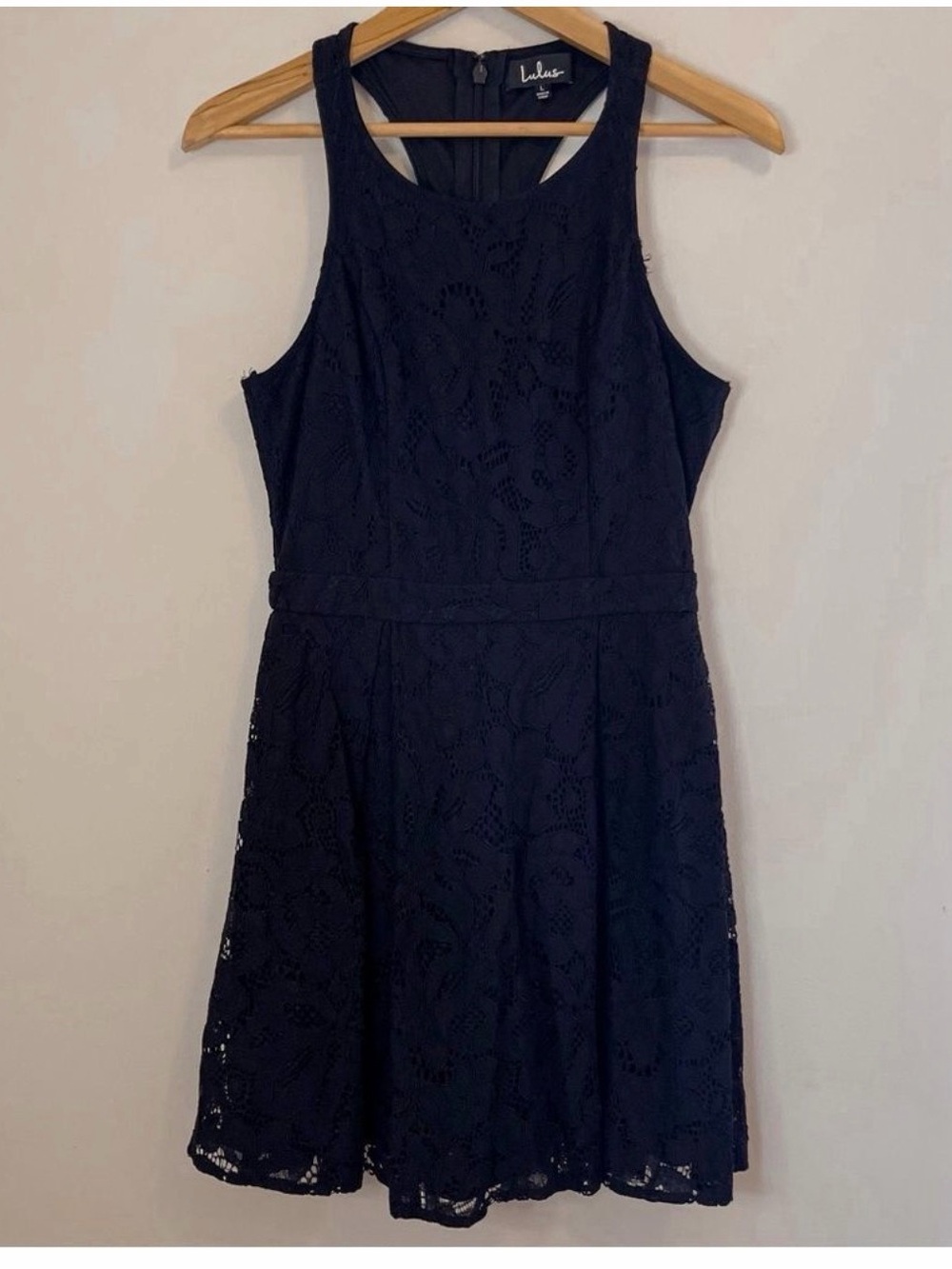 Lulus Cutout Back Lace Mini Dress Size Large